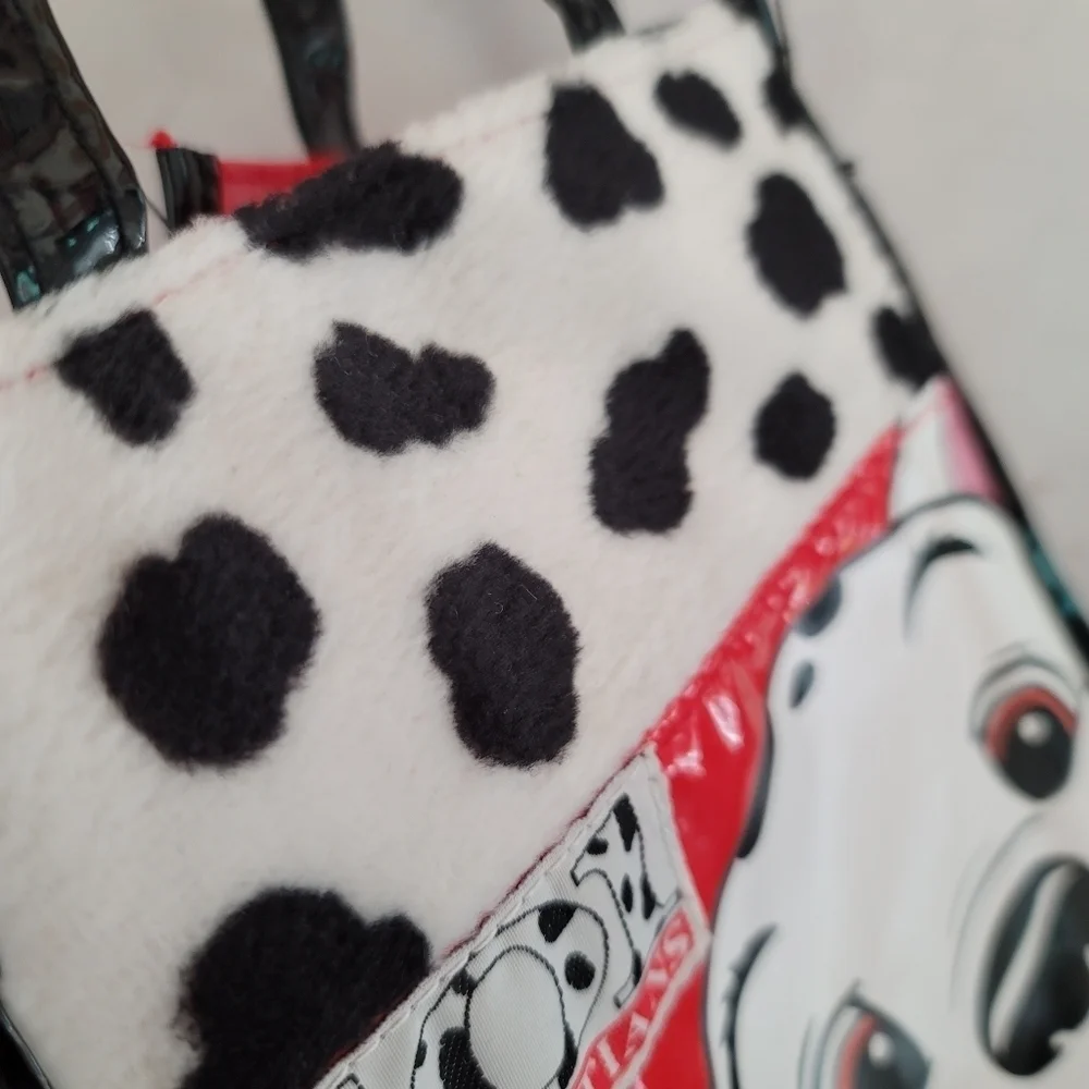 VTG 101 Dalmatians Fuzzy‎ Faux Fur Trim Kids Handbag